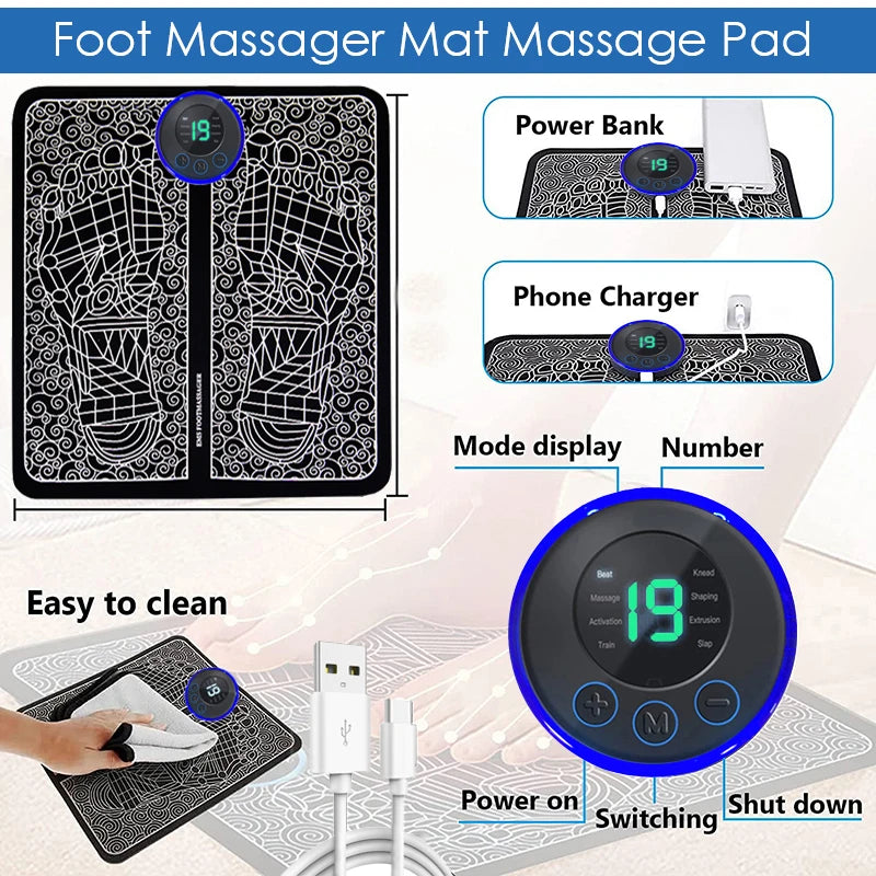 Best Electric Foot Massager Pad – Relaxing Muscle Stimulator for Pain Relief